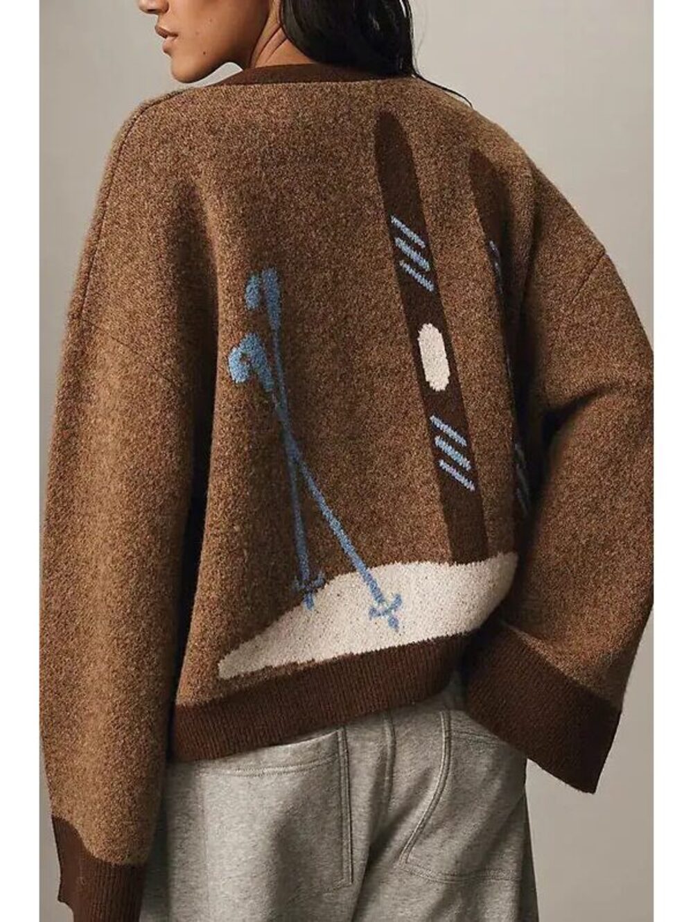New Anthropologie Bel Kazan Skier Icon Cardigan Os